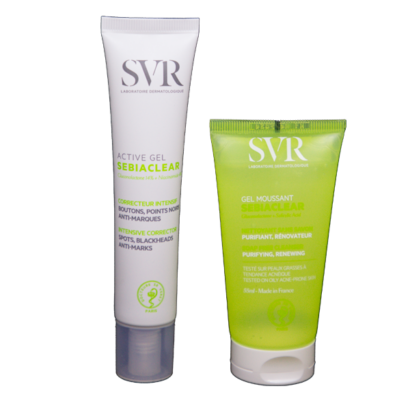 SVR SEBIACLEAR ACTIVE GEL 40ML +GEL SEBIACLEAR 55ML OFFERT en Tunisie