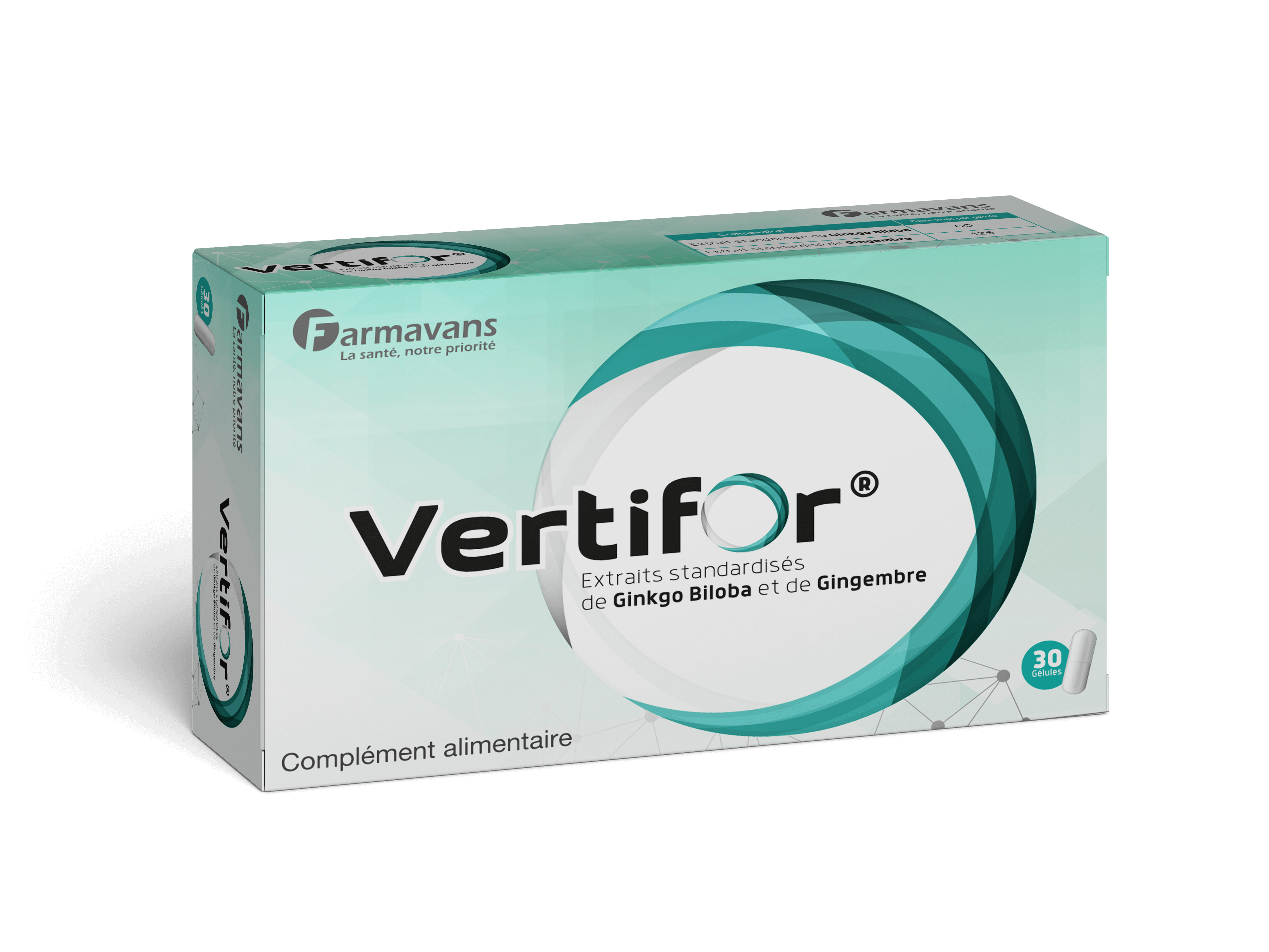 Box_Vertifor 30G Farmavans Vertifor Boîte de 30 Gélules