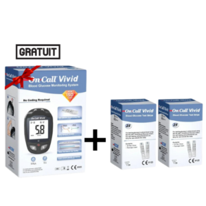 Pack ON CALL VIVID: 2x25 bandelettes + glucomètre + 10 bandelettes offertes