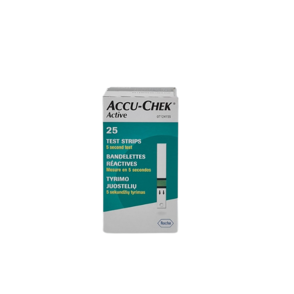 Accu-Chek Active Bandelettes Boîte de 25 Unités en Tunisie
