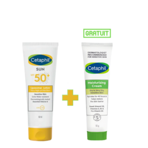 Cetaphil Lotion SPF50+ 50ml + Crème Hydratante 50g Gratuite