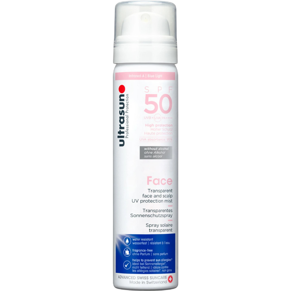 Ultrasun Spray SPF50 Spray solaire Ultrasun SPF50 pour visage et cuir chevelu - Tunisie