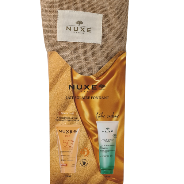 Pack NUXE Sun Lait Fondant SPF50 + Prodigieux Neroli Douche Néroli 200ml & sac cadeau