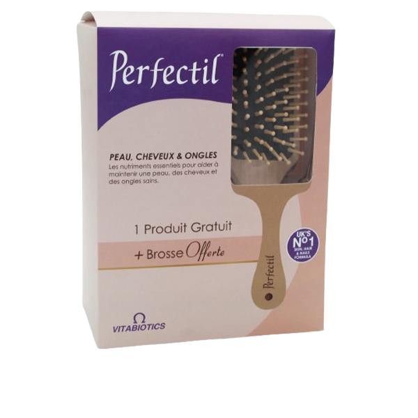 Coffret Perfectil Triple Active avec boîte gratuite et brosse offerte Perfectil Triple Active – Complément cheveux, peau et ongles, boîte offerte
