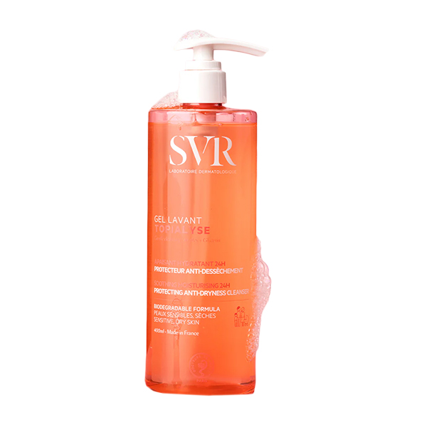 SVR-TOPIALYSE-GEL-LAVANT-1LITRE SVR Topialyse Gel Lavant 1 litre pour peaux sensibles et sèches